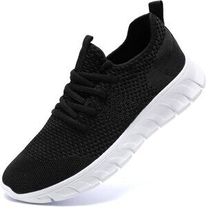 🆕Women Black Running Tennis Walking Shoes Lightweight Slip On Workout Sneakers